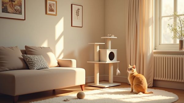 Organiser un coin de jeu pour son chat sans encombrer le salon